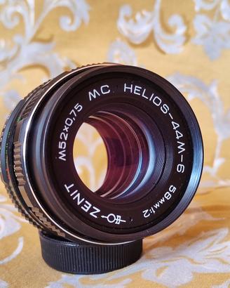 HELIOS 44M-6 58mm f2 obiettivo ZENIT, USSR M42 A++