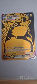 Carta pokemon Pikachu black and gold