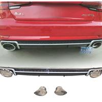 DIFFUSORE PER AUDI A4 B9 16- LOOK RS4 TERMINALI DI