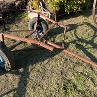 Carrello agricolo porta bidone vasi vivaio