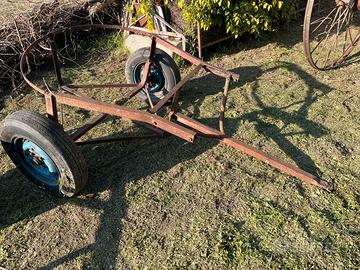 Carrello agricolo porta bidone vasi vivaio