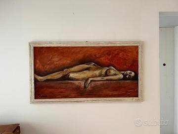 Dipinto ad olio “nudo” artista Roberto Manno
