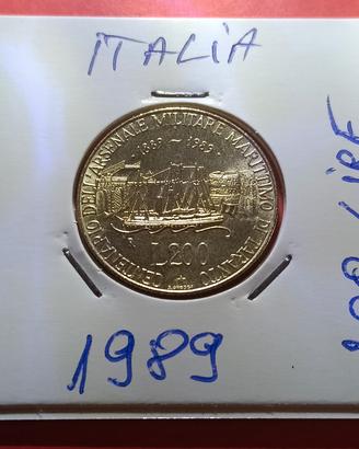 Italia 200 lire 1989