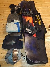 TAVOLA SNOWBOARD SALOMON +ATTACCHI+ACCESSORI