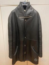 Giaccone di pelle imbottito invernale