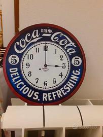 COCA COL Rotondo in alluminio, Orologio da parete