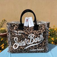 Borsa leopardata grande Saint Barth -40x20x30 cm