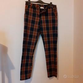 pantaloni tartan donna