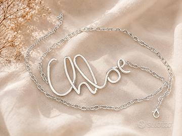 Cintura argento scritta Chloe – regolabile