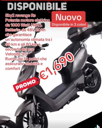 Sky 2 revenger rs scooter elettrico