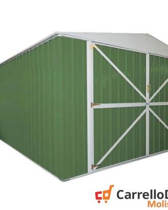 Box acciaio garage lamiera 360x600 verde