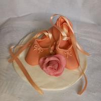cake topper in pasta di zucchero, scarpe ballerina