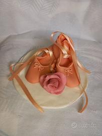 cake topper in pasta di zucchero, scarpe ballerina