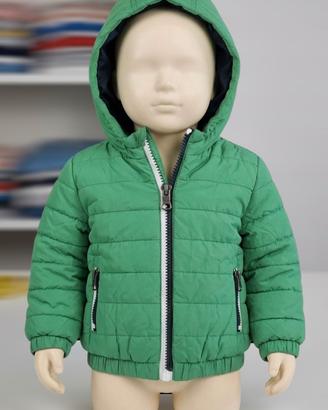 Giubbottino verde 6-9 mesi con zip
