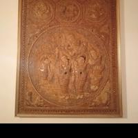 Arazzo Birmano Kalaga con cornice 