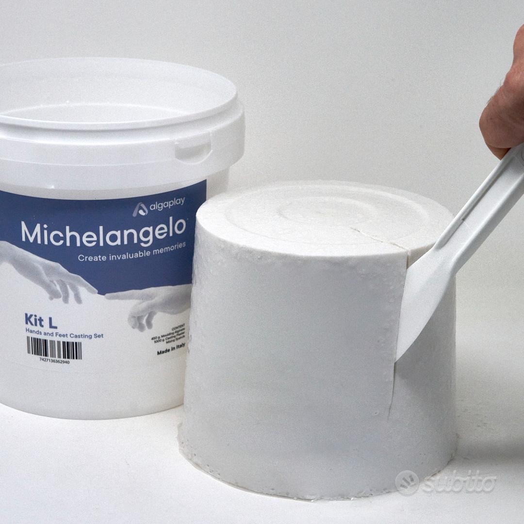 ALGAPLAY MICHELANGELO KIT per Calco Mani Set Completo Con Alginato, Gesso E  Cara EUR 35,71 - PicClick IT