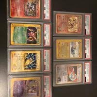 Lotto 7x carte pokemon vintage PSA 9-10
