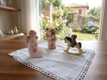 Tris statuine in ceramica fatte a mano-pezzi unici