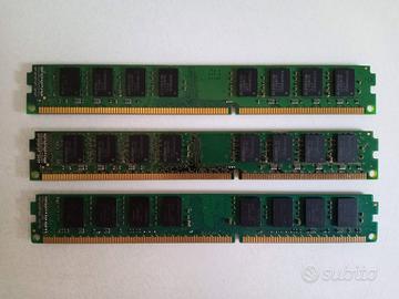 RAM DDR3 pc3 10600 banchi da 2 giga