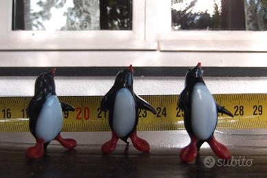 pinguini in vetro fatti a mano