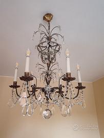 Lampadario in cristallo con gocce