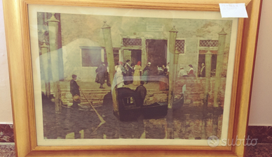 Stampa Giacomo Favretto "In attesa degli sposi"