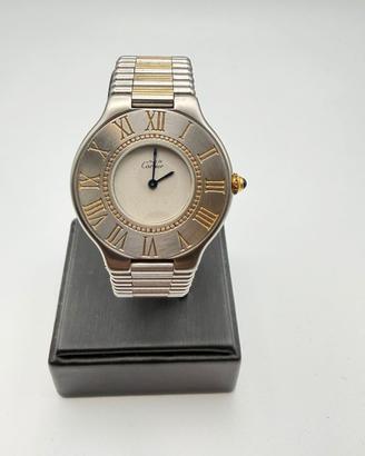 Cartier Must 21 Acciaio Oro Bracciale a Rulli