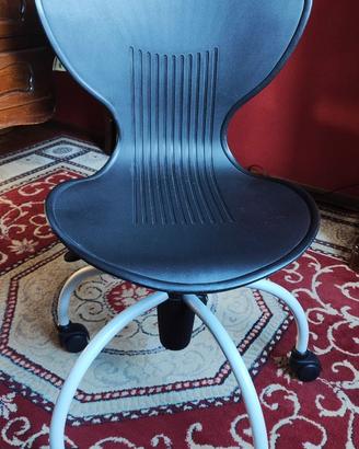 Sedia da ufficio/studio/gioco, in plastica rigida