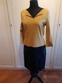 Luisa Spagnoli abito bicolore tg 44