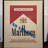 Renato Natale Chiesa NO SMOKING serigrafia