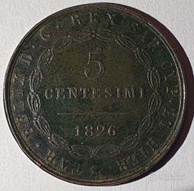 Moneta 5 centesimi 1826 - rame