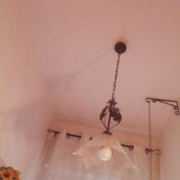 Specchio  bagno con lampadario