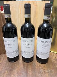 lotto da tre bottiglie di vino rosso