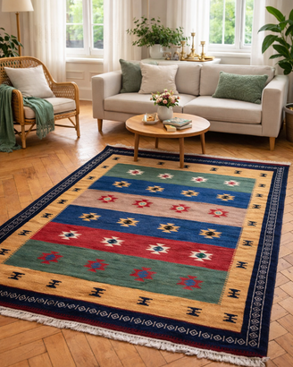 Tappeto persiano Gabbeh lana fatto a mano 180x120