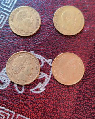 Serie dei 10 franchi francesi in oro