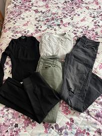Set donna : maglione /felpa/jeans/leggings/xs-s