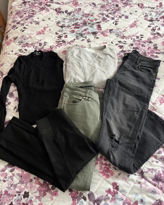 Set donna : maglione /felpa/jeans/leggings/xs-s