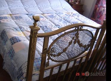 Letto matrim in ottone stile liberty inizio 900