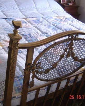 Letto matrim in ottone stile liberty inizio 900