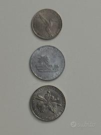 Lotto 3 Monete Cuba INTUR 10 e 25 Centavos Turist