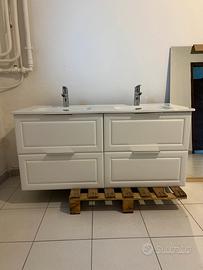 Mobile bagno doppio lavabo con specchio