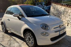 FIAT 500 bianca Cabrio benzina x neopatentati