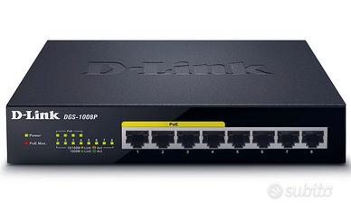 SWITCH D-Link DGS-1008P 8 Porte Gigabit PoE