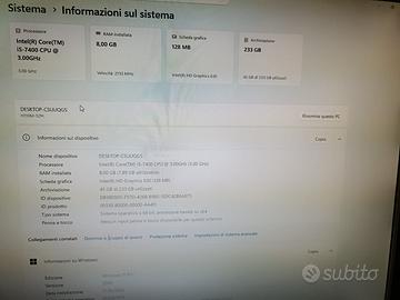 PC i5-7400, 8Gb DDR4, SSD 240Gb, Case CoolerMaster