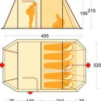 Tenda da campeggio ferrino chanty 5posti