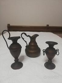 Set Artigianato India Ottone Rame Vintage Anni 60 