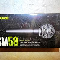 Microfono Shure SM 58 con asta e cavo cannon