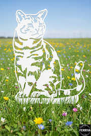 Sagoma Gatto Soriano in Metallo - Decorazione Casa