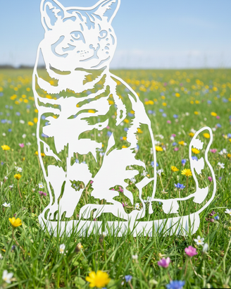 Sagoma Gatto Soriano in Metallo - Decorazione Casa