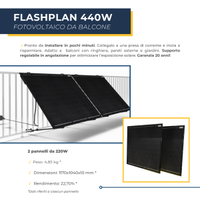 Kit fotovoltaico da 440W per balcone o parete